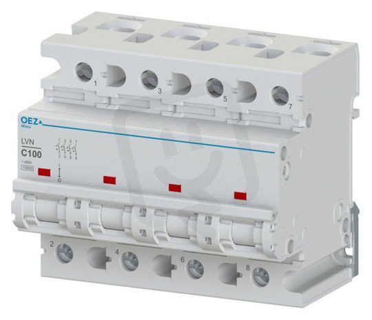 LVN-100D-4 Jistič In 100A,Ue AC 230/400V/DC 288V, ch.D, 4pól, 10 kA OEZ:42289