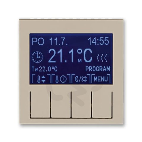 Termostat pokojový programovatelný 3292H-A10301 18 macchiato/bílá Levit ABB