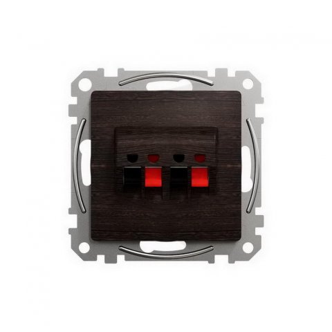 SDD181411 Dvojzásuvka reproduktorová wenge SEDNA Schneider