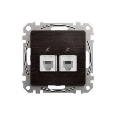 Sedna D/E Telefonní zásuvka 2xRJ11, Wenge SCHNEIDER SDD181492