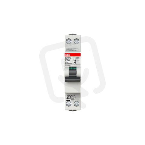 S202C-B20 2F jistič 1mod 20A char. B 6kA ABB 2CDS252280R0205