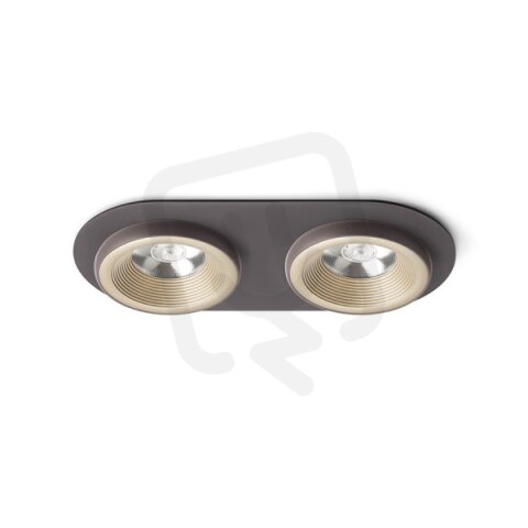 SHARM R II zápustná černá měď/měď 230V LED 2x10W 24° 3000K RENDL R13243