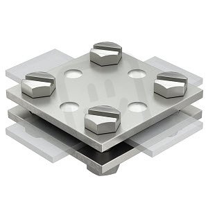 OBO 256 A-DIN 30 VA Křížová spojka bez mezikusu 30mm Nerez ocel