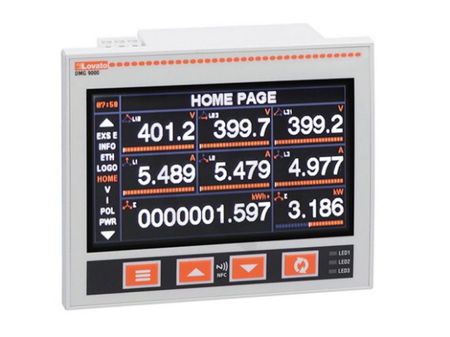 Lovato DMG9000 Multimetr panelový barevný GLCD RS485+ETH