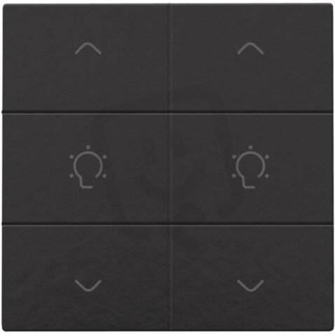 NHC 6násobný ovladač 2x stmívání -BAKELITE PIANO BLACK NIKO 200-51046