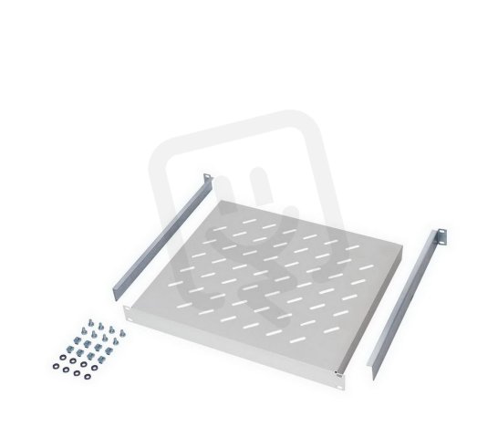 19'' shelf fixed 1U 400 RAL7035 lightgrey SCHRACK HDCR100600