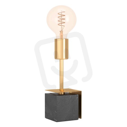 Stolní svítidlo CARMITA 1xE27 mosaz/mramor černá 40W IP20 EGLO 390168