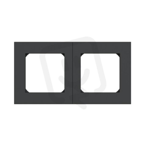 ABB Levit M Dvojrámeček (3901H-A05020 63) onyx/kouřová černá BLISTR