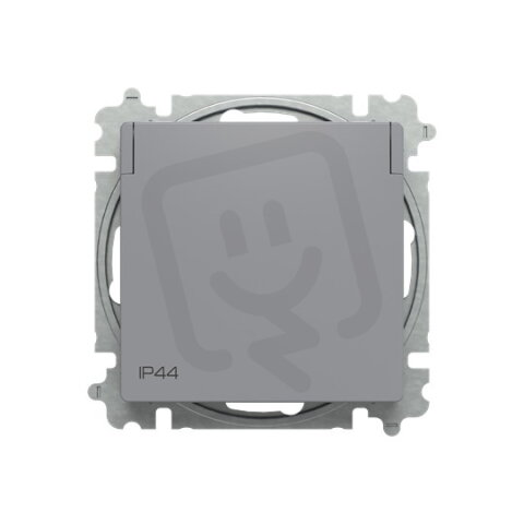 ABB ZONI Zásuvka s clonkami s víčkem IP44 šedá 6619T-A06995 241