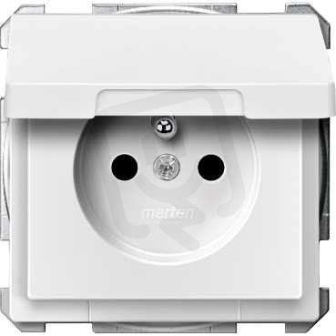 Schneider MTN2610-4019 Zásuvka 250V/16A se zemnícím kolíkem,víčko,S-Design,polar