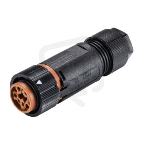 zásuvka na kabel  RST mini, 4-pól, hnědá/černá WIELAND 46.051.4551.4