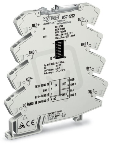 Měřicí transformátor proudu, pro Rogowského cívky 24 V DC, 2,5mm2 WAGO 857-552