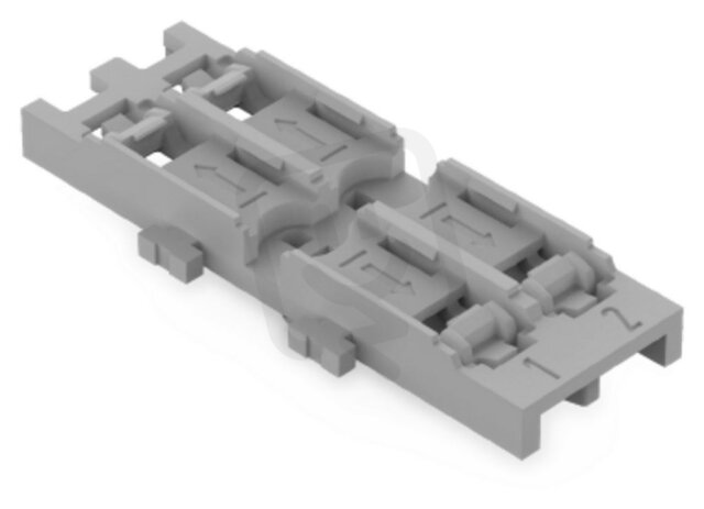 Upevňovací adaptér 2x pro spojovací svorku Inline s páčkou šedá WAGO 221-2532
