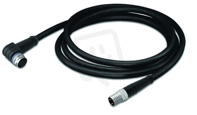 Kabel pro senzor/akční člen, Zásuvka M12A,  úhlová, Zástrčka M8,  přímá 3pól.