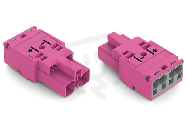 Zástrčka 2pól. Kód. B Růžová WAGO 770-292/080-000