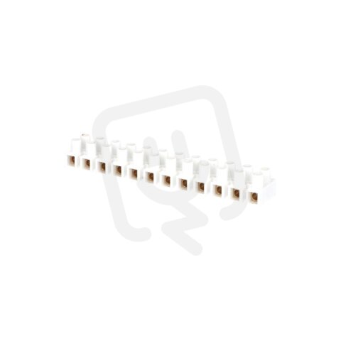 Svorkovnice přístrojová E-KL 2 12x10mm2 T85 PP bílá mosazná hranatá 57A/400V