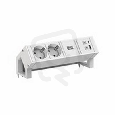 DESK2 ALU WHITE 2xCEE7/3