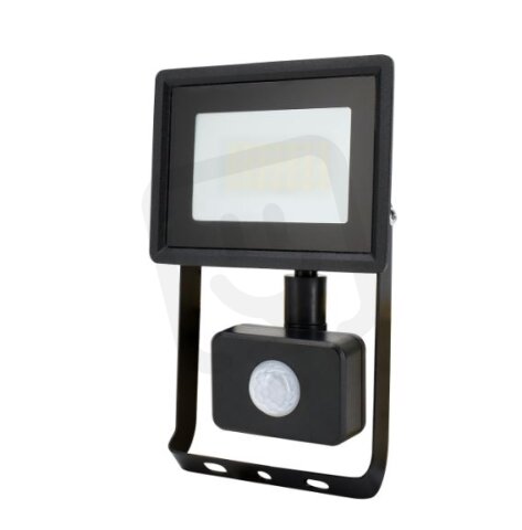 LED reflektor KASTEL LED 2 20W 4000K IP65 černá s čidlem pohybu BEMKO 107353