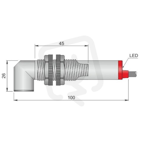 Optoelektronický senzor d18 mm AECO FT18-ABE-90