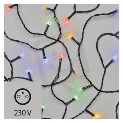 LED vánoční řetěz, 5m, vnitřní použití, multicolor