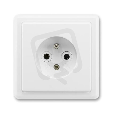 ABB Classic Zásuvka kompletní CZ1 16A 250 Vstř. jasně bílá BLISTR 5517-2389 B1W