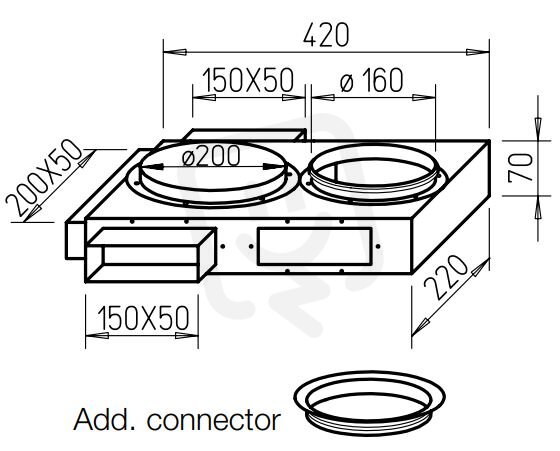 Přídavné hrdlo pro průchozí FK-ZS HELIOS 2947
