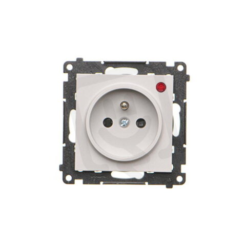 Zásuvka silová 1 násobná typ E (přístroj