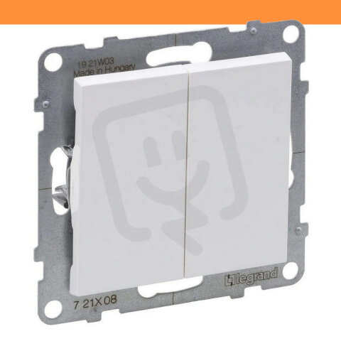 SUNO BÍLÁ STŘÍD.PŘEPÍNAČ Č.6+6 LEGRAND 721108RD