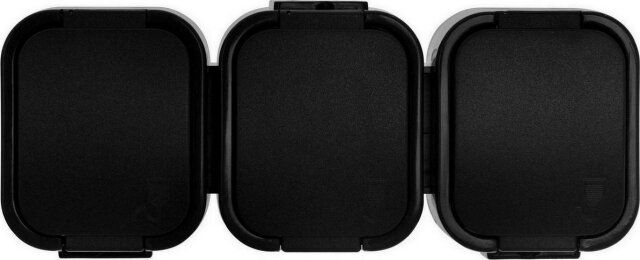 NT-316 B2 zásuvka trojnásobná 3x2p+Z 16A/250V s víčkem IP54 černá ABEX 9001625