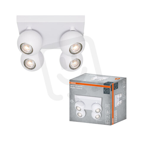 LED SPOT SPHERAL WHITE 4XGU10 PLATE OSRAM 4099854588624