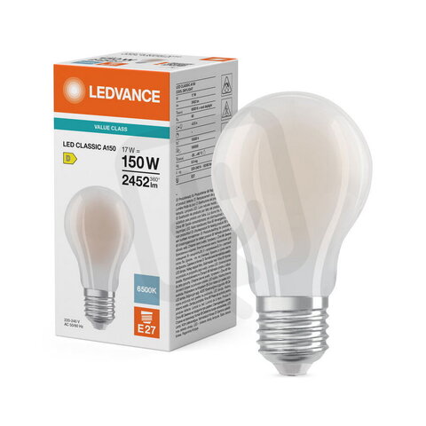 Světelný zdroj LED CLASSIC A V 17W 865 Frosted E27 LEDVANCE 4099854788109