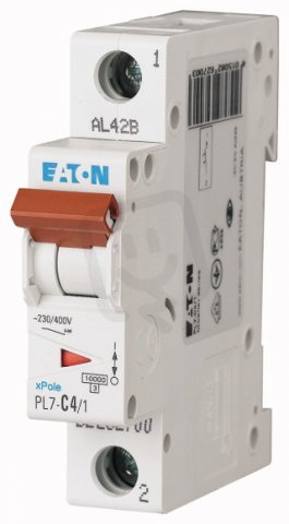 Jistič PL7-C4/1, char C, 1-pólový, 10kA, 4A EATON 262700