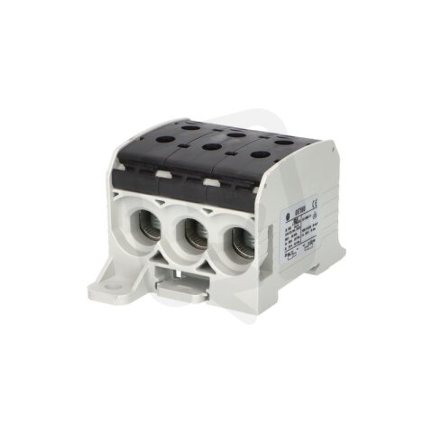 Svorka univerzální RKA 95 1/6 L S 232A 1P 6x vstup AL/CU černá DIN/panel 1006074