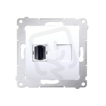Zásuvka HDMI, (strojek s krytem) bílá KONTAKT SIMON DGHDMI.01/11