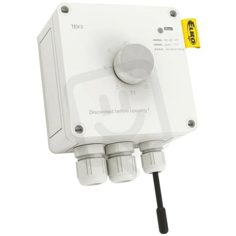 Termostat s krytím IP65 a rozsahem 5..+ 35 °C TEV-3 ELKO EP 8595188129268
