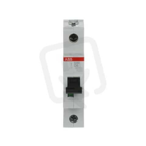 S201-D6 1 fázový jistič 6 A char. D 6kA ABB 2CDS251001R0061
