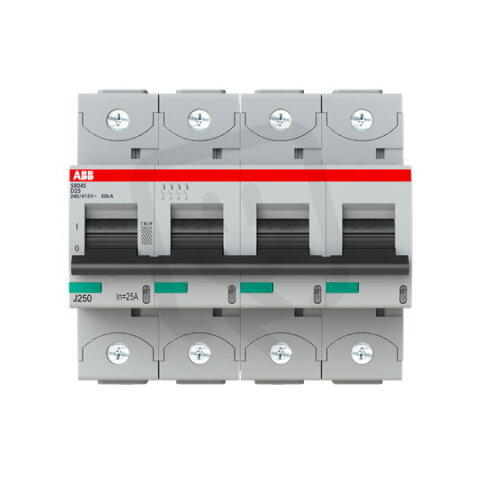 S804S-D25 jistič 4P char. D 25A s klecovou svorkou 50kA ABB 2CCS864001R0251