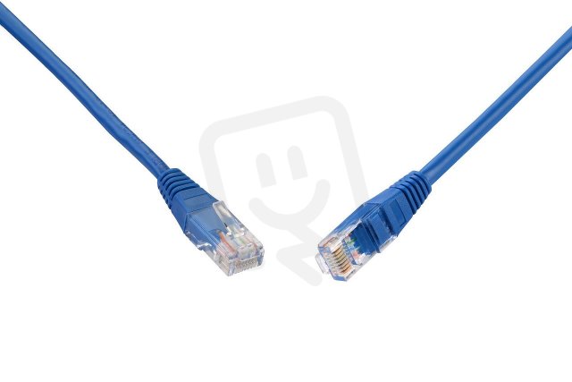 Patch kabel CAT5E UTP PVC 3m modrý non-snag-proof SOLARIX 28330309