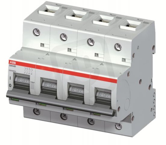 S804B-D125 jistič 4P char. D 125A s klecovou svorkou 16kA ABB 2CCS814001R0841