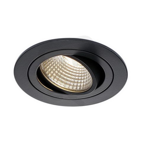 Downlight NEW TRIA DL ROUND černé matné 9W 38° 3000K vč.ovladače SLV 113900