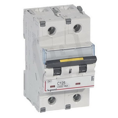 DX3 JISTIČ, 2 PÓLOVÝ, CHAR. C,125A 10000A/16KA LEGRAND 409230