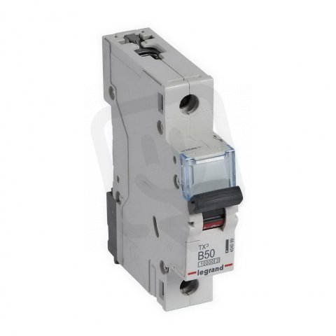 TX3 JISTIČ, 1 PÓLOVÝ, CHAR. B, 50A 10000A LEGRAND 404089