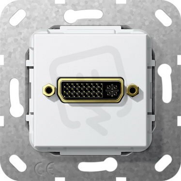 DVI (24+5) krátký kabel vložka čistě bílá GIRA 564503