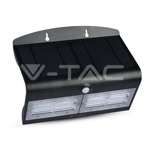 7W LED Solar Wall Light Natural White Black Body, Sensor VT-767-7 V-TAC SKU8279