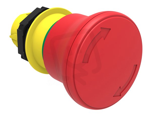 Lovato LPCB6644 Plastová hlavice s hřibovým knoflíkem 40mm červená