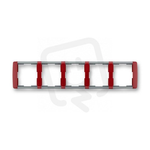 ELEMENT Pětirámeček vodorovný karmínová/led. šedá ABB 3901E-A00150 24