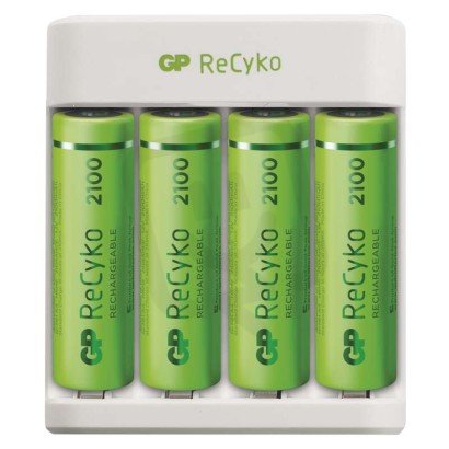 Nabíječka baterií GP Eco E411 + 4× AA 2100 + 4× AAA 800 B51418