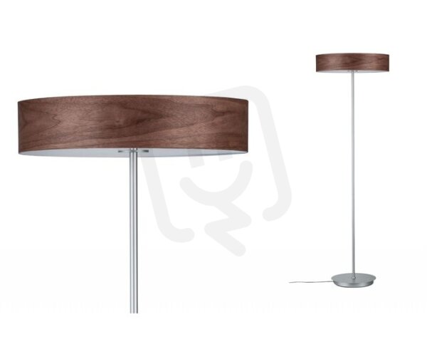 Stojací lampa Neordic Liska dřevo/chrom matný 796.85 PAULMANN 79685