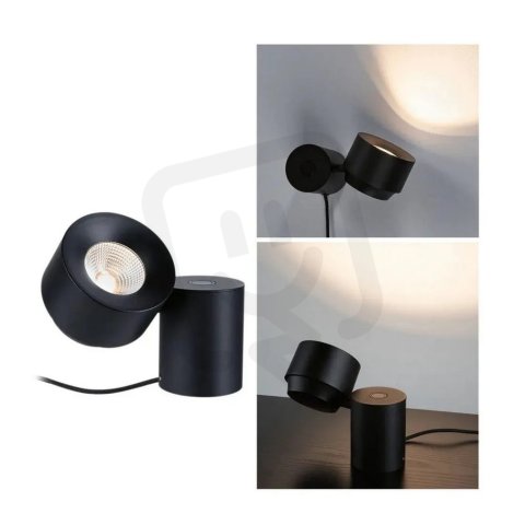 LED stolní lampa 3-krokové-stmívatelné Puric Pane 2700K 3W černá PAULMANN 79776