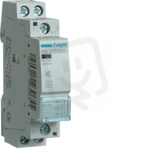Stykač se sníž. hlučností 25A, 2S, 12V DC HAGER ESL225SDC
